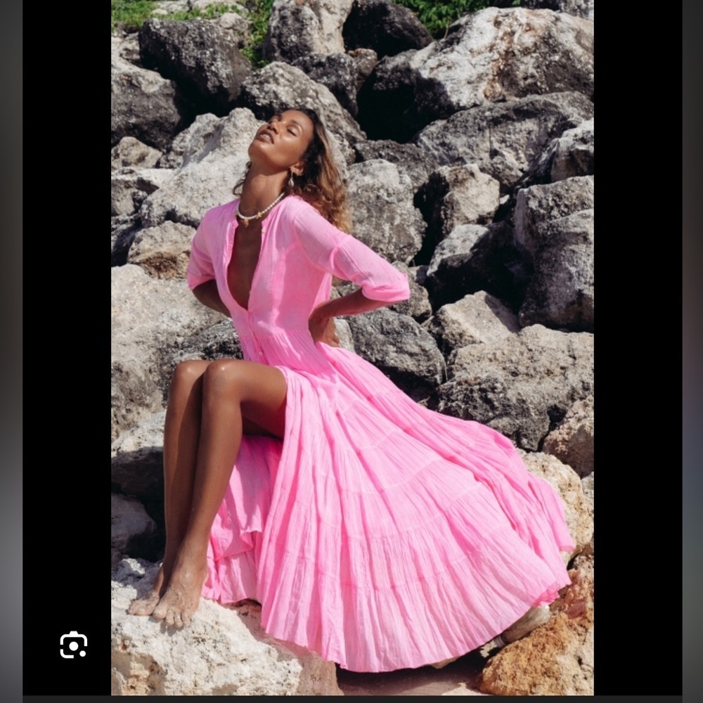 Pranella Victoria Maxi Dress - degrade pink XL
